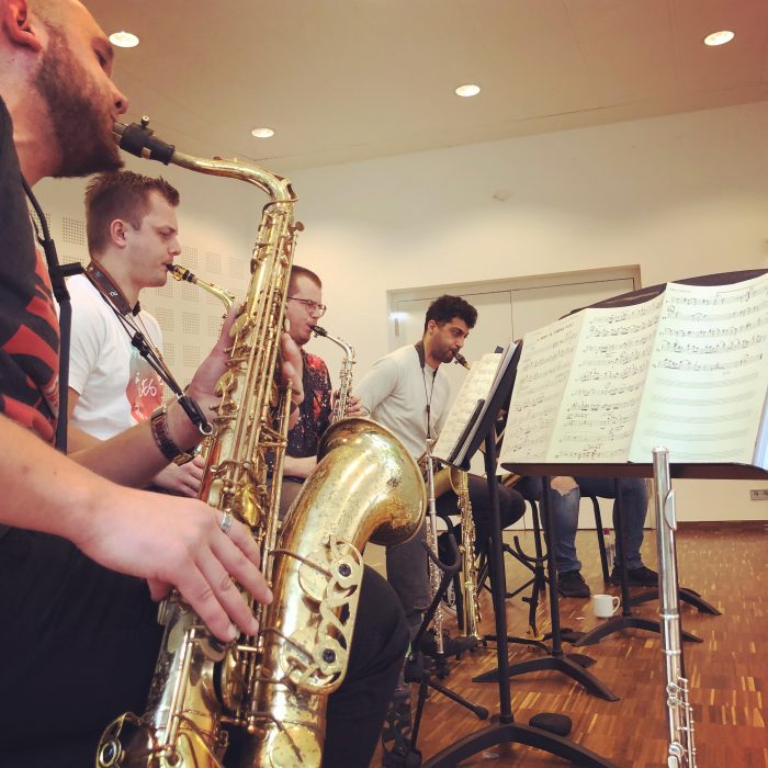 Arbeitsphase des Deutsch-Polnischen Jugendjazzorchesters